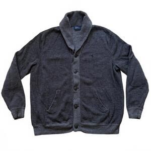 Polo Ralph Lauren Shawl Collar Cardigan Sweater Knit Mock Preppy Grandpa Men 2XB